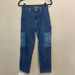 Women’s PacSun Two Toned Cargo Jeans size 25 Waist